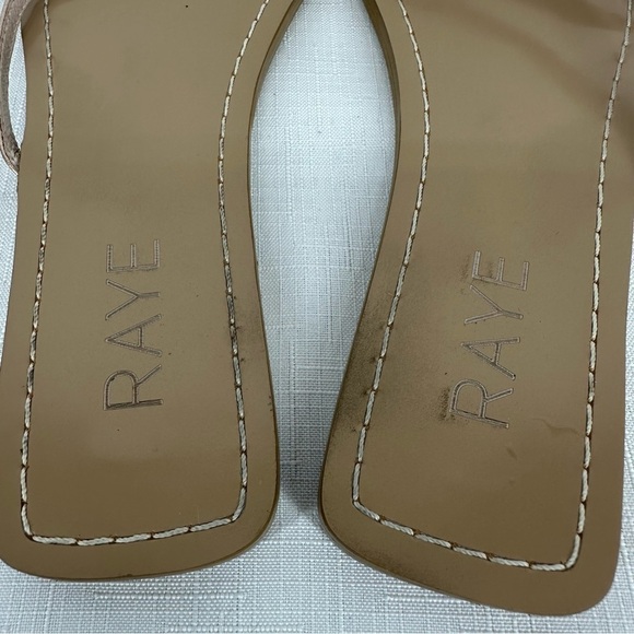 RAYE size 6 Champagne Gold Leather Slide Sandals - Picture 6 of 14
